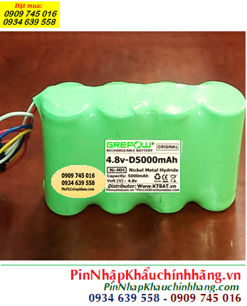 Pin đèn Exit thoát hiểm 4.8v-D5000mAh; Pin đèn sự cố khẩn cấp 4.8v D5000mAh; Pin 4.8v D5000mAh